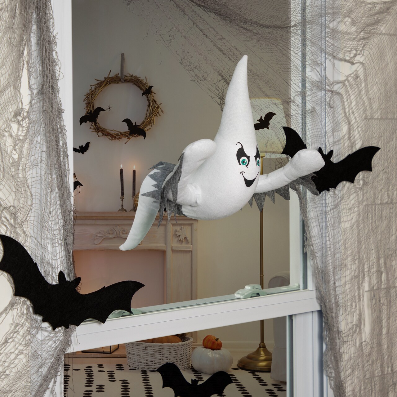 Northlight Ghoulish Ghost 3-D Halloween Window Decoration - 12"
